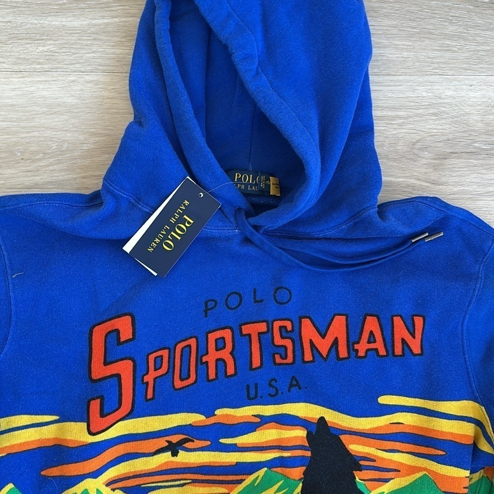 Polo by Ralph Lauren Blue Sportsman Hoodie - Picture 6 of 8